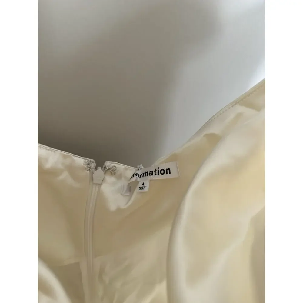 Reformation Veria Dress Halter Tie Zip Wedding Formal Style Women’s Size 4 - Picture 5 of 10